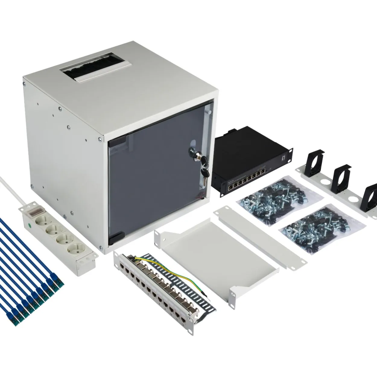 EFB Elektronik 10" Wandgehäuse 6HE Tiefe 300mm 1-teilig RAL7035