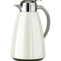 Emsa Campo Isolierkanne, 1 Liter (weiß/edelstahl, QUICK TIP Verschluss)