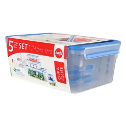 emsa Frischhaltedose CLIP & CLOSE, 5er Set, 0,15 - 3,70 L