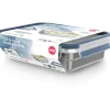 emsa Frischhaltedose CLIP & CLOSE 6,0 cm hoch silber, blau, 1 St.