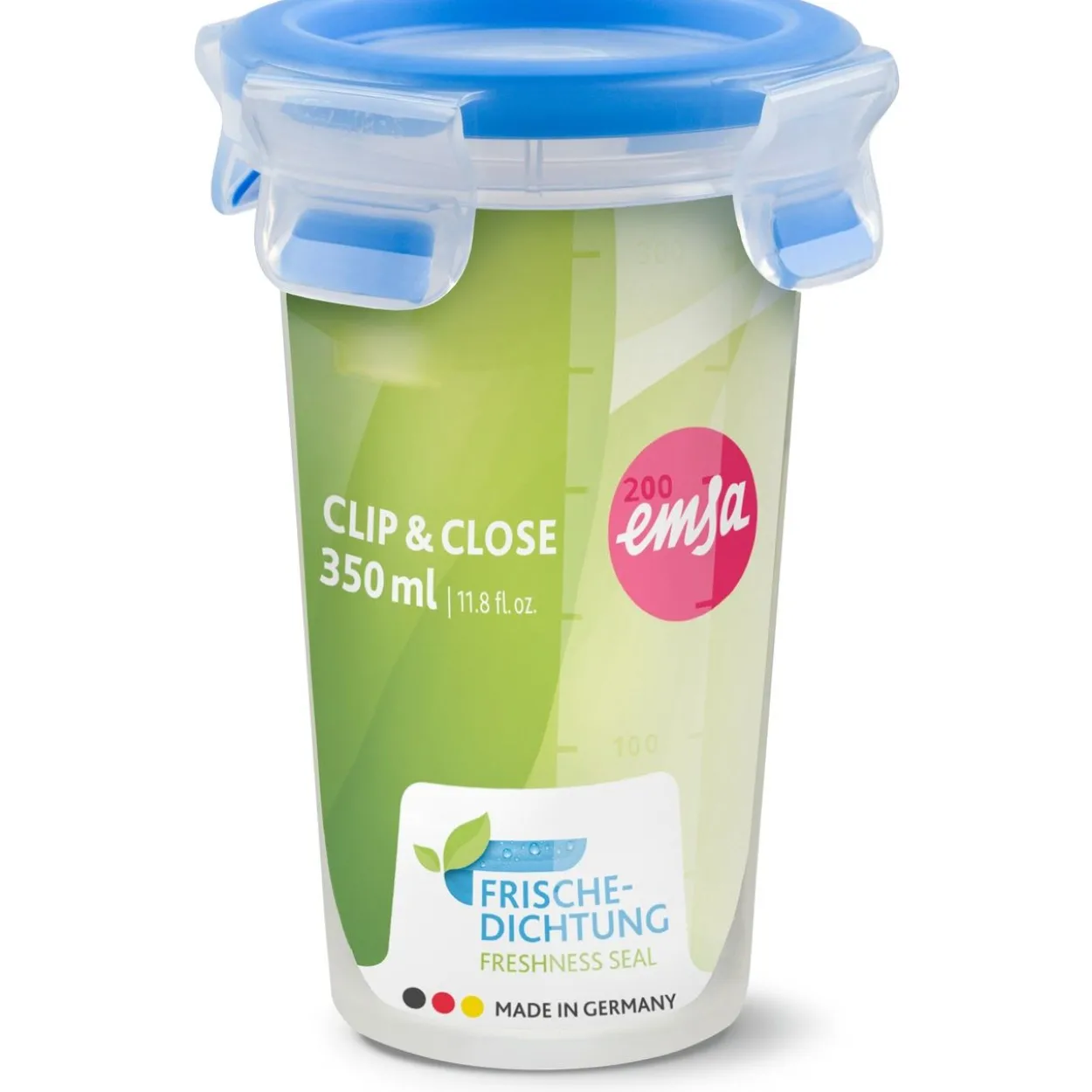 emsa Frischhaltedose CLIP & CLOSE 13,3 cm hoch transparent 0,35 l, 1 St.