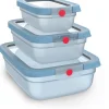 emsa Frischhaltedosen-Set ONECLICK blau 0,5/1,2/2,3 l, 3 St.