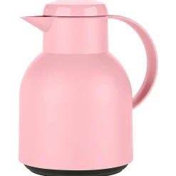 Emsa SAMBA Isolierkanne, 1 Liter (rosa, QUICK PRESS Verschluss)