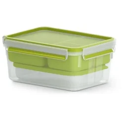 emsa XL Lunchbox CLIP & GO, 2,3 Liter, transparent/grün