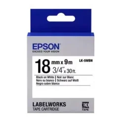 Epson LK5WBN Label Cartridge schwarz/weiß 18mm