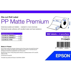 EPSON PP MATTE LABEL PREM DIE-CUT ROLL 76X127MM 960 LABELS