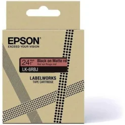 EPSON Schriftband LK LK-5RBJ C53S672072, 18 mm schwarz auf rot