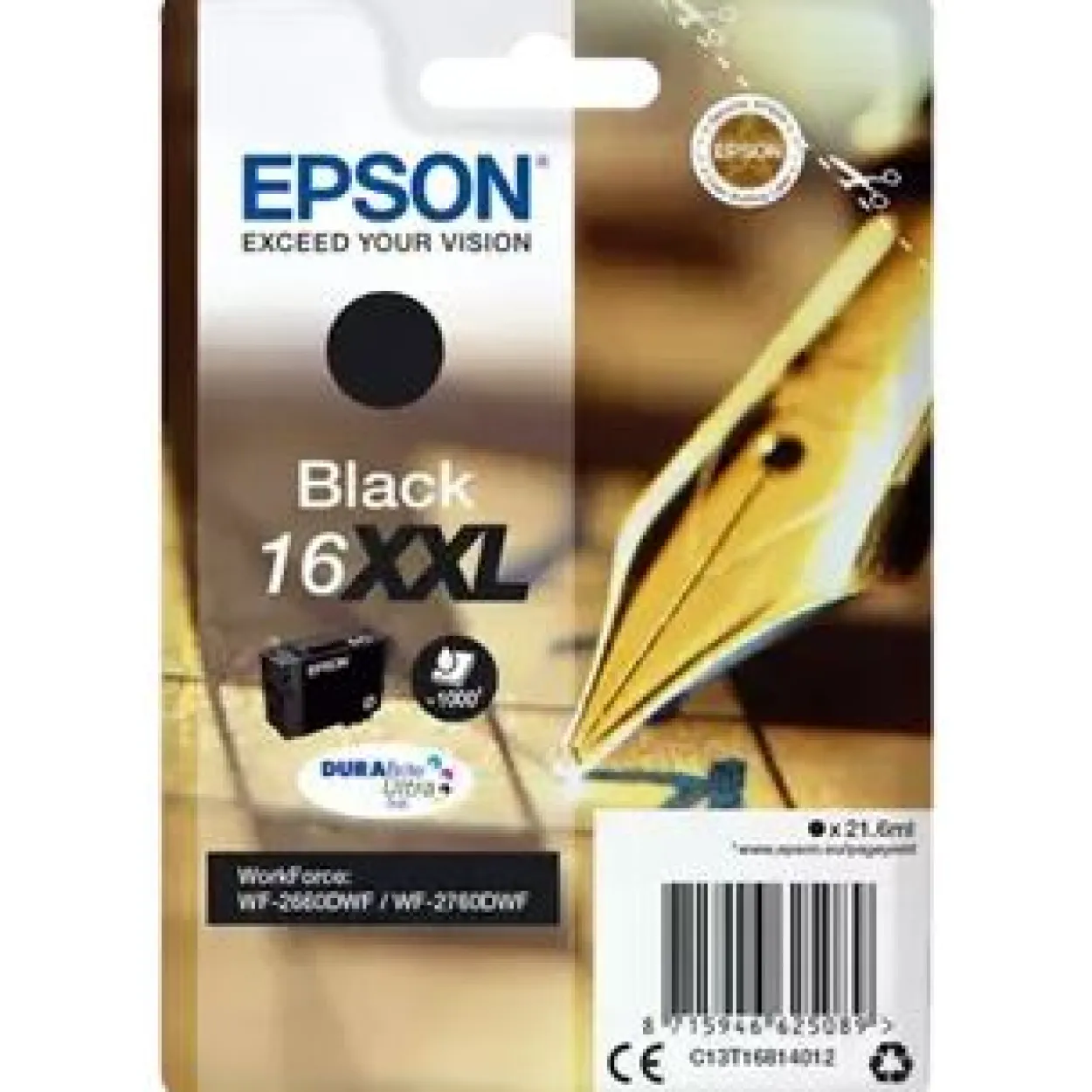 Epson Tinte 16 XXL C13T16814012 schwarz