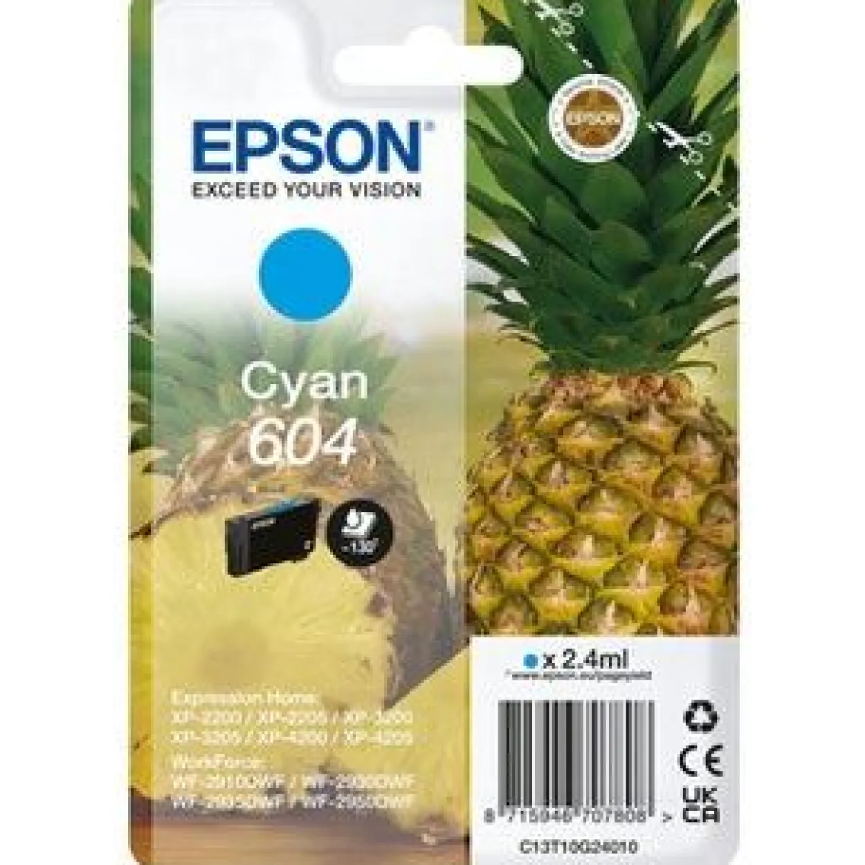 EPSON XP2200 TINTE CYAN 604 130Seiten