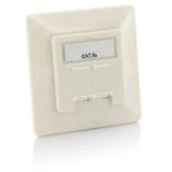 equip Anschlussdose Cat.6a Reinweiss 2-Port UP (5 Stück)