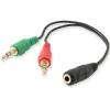 Equip Audio Splitter Klinke Stecker auf 2.5mm Klinke Buchse Stereo Schwarz/Rot/Grün