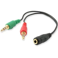 Equip Audio Splitter Klinke Stecker auf 2.5mm Klinke Buchse Stereo Schwarz/Rot/Grün