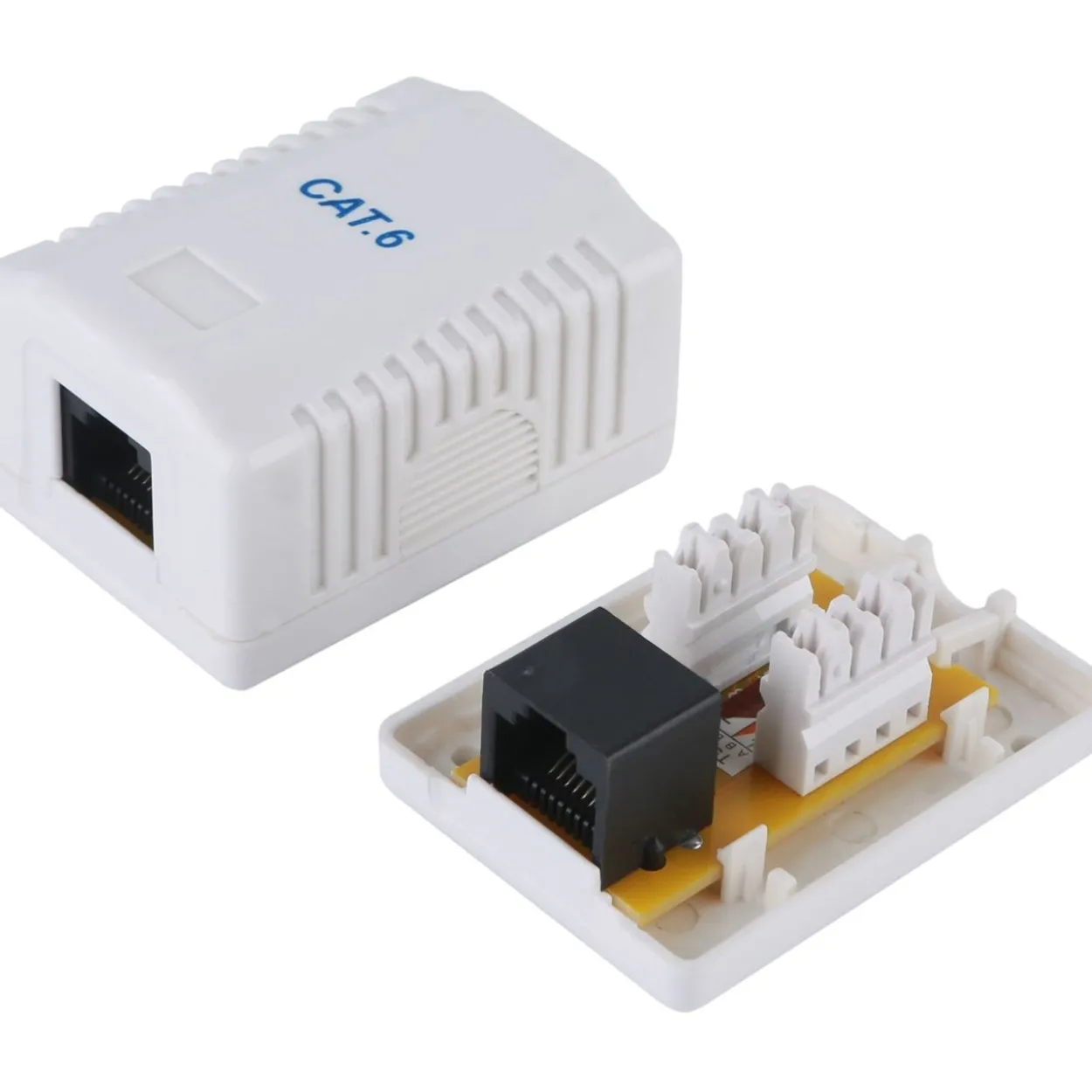 Equip Aufputzdose Cat6 1xRJ45 UTP RAL 9010 weiss