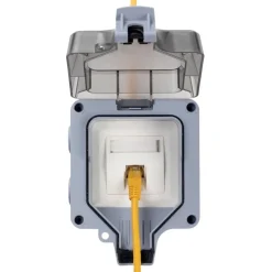 Equip Aufputzdose 1-Port Keystone ungeschirmt outdoor grau