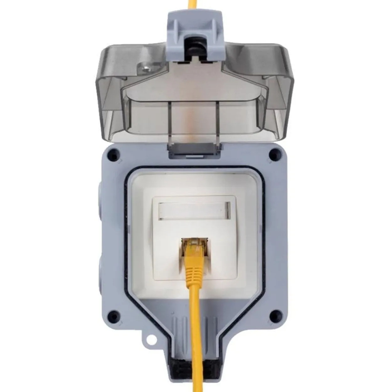 Equip Aufputzdose 1-Port Keystone ungeschirmt outdoor grau