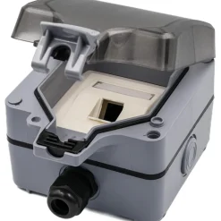 Equip Aufputzdose 1-Port Keystone ungeschirmt outdoor grau