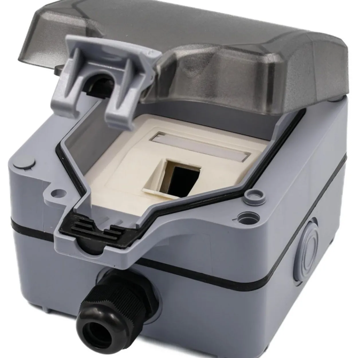 Equip Aufputzdose 1-Port Keystone ungeschirmt outdoor grau