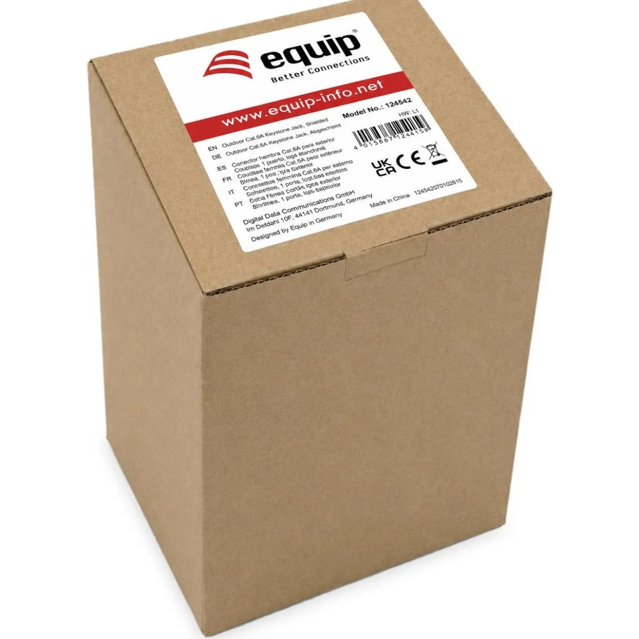 Equip Aufputzdose 1-Port Keystone ungeschirmt outdoor grau