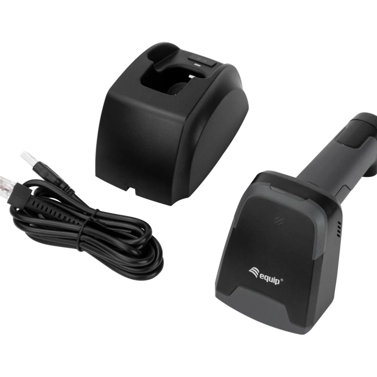 Equip 2D-Barcodescanner Laser Wireless/2.4GHz+BT+Hlt grau