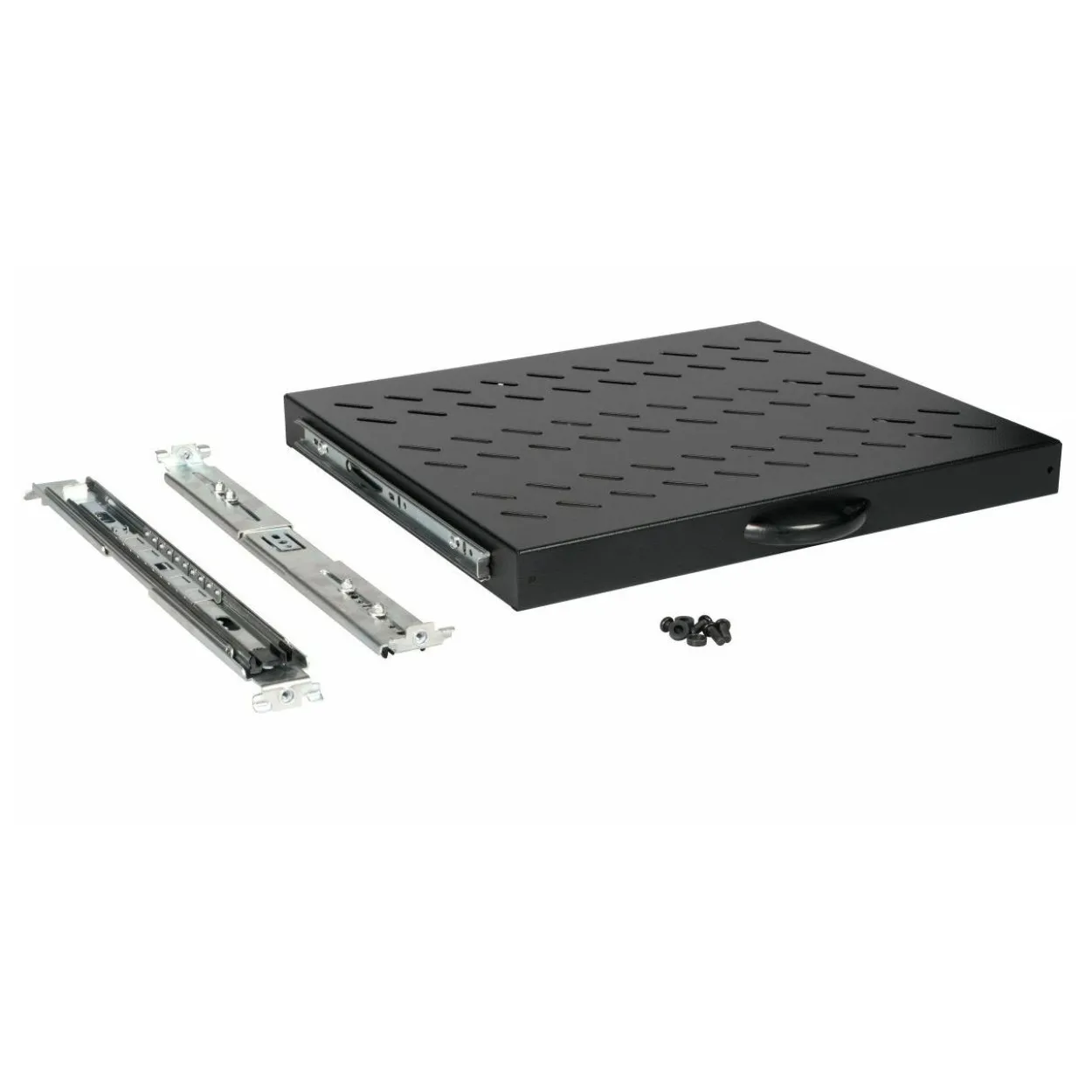 Equip Fachboden variabel 19" für Serverschränke, 1U 60cm sw