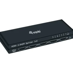 Equip HDMI Splitter 2.0 4 Port Ultra Slim 4K/60Hz schwarz