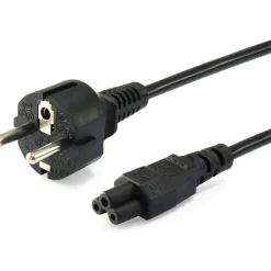 Equip IEC-Stromkabel Schutzkontakt -> C5 3m St/Bu schwarz
