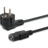 Equip IEC-Stromkabel Schutzkontakt -> C13 3m St/Bu schwarz