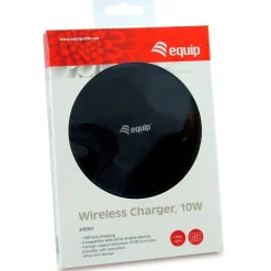 Equip Kabelloses Ladegerät 10W, für Qi-fähige Geräte,schwarz