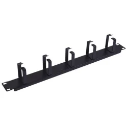 Equip 19" Kabelmanagement 5xMetallringe Plastik 1U RAL9005