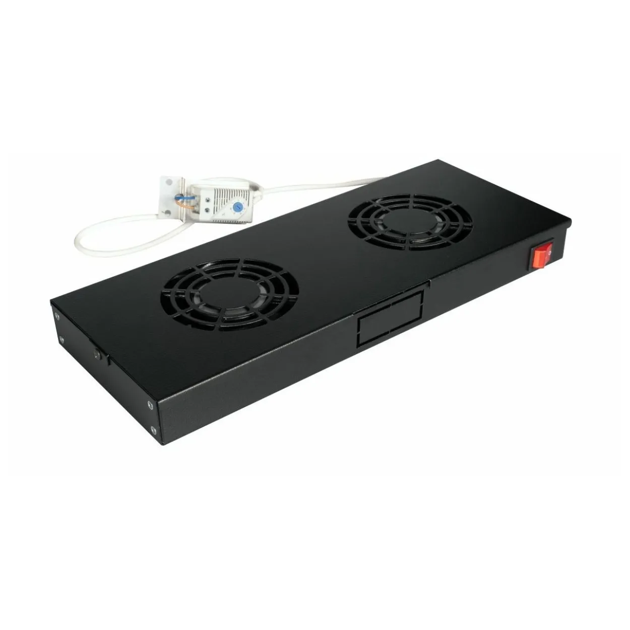 Equip Lüftermodul 19" für Serverschränke, 2xLüfter RAL9005 schwarz