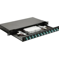 Equip LWL-Spleißkasten 12-Port LC-Duplex OM3 1U komplett sw
