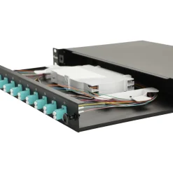 Equip LWL-Spleißkasten 12-Port LC-Duplex OM3 1U komplett sw