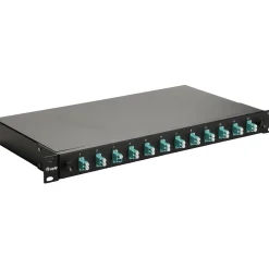 Equip LWL-Spleißkasten 12-Port LC-Duplex OM3 1U komplett sw