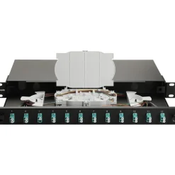 Equip LWL-Spleißkasten 12-Port LC-Duplex OM3 1U komplett sw