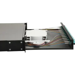 Equip LWL-Spleißkasten 12-Port LC-Duplex OM3 1U komplett sw
