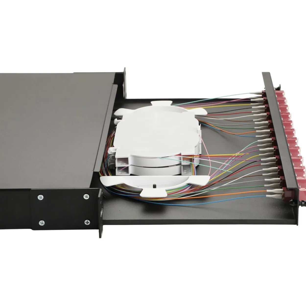 Equip LWL-Spleißkasten 12-Port LC-Duplex OM4 1U komplett sw