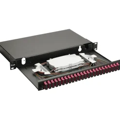 Equip LWL-Spleißkasten 24-Port SC-Duplex OM4 1U komplett sw