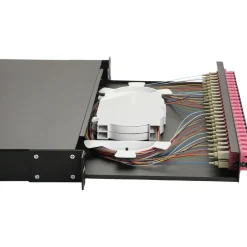 Equip LWL-Spleißkasten 24-Port SC-Duplex OM4 1U komplett sw