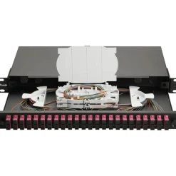 Equip LWL-Spleißkasten 24-Port SC-Duplex OM4 1U komplett sw