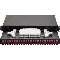 Equip LWL-Spleißkasten 24-Port SC-Duplex OM4 1U komplett sw