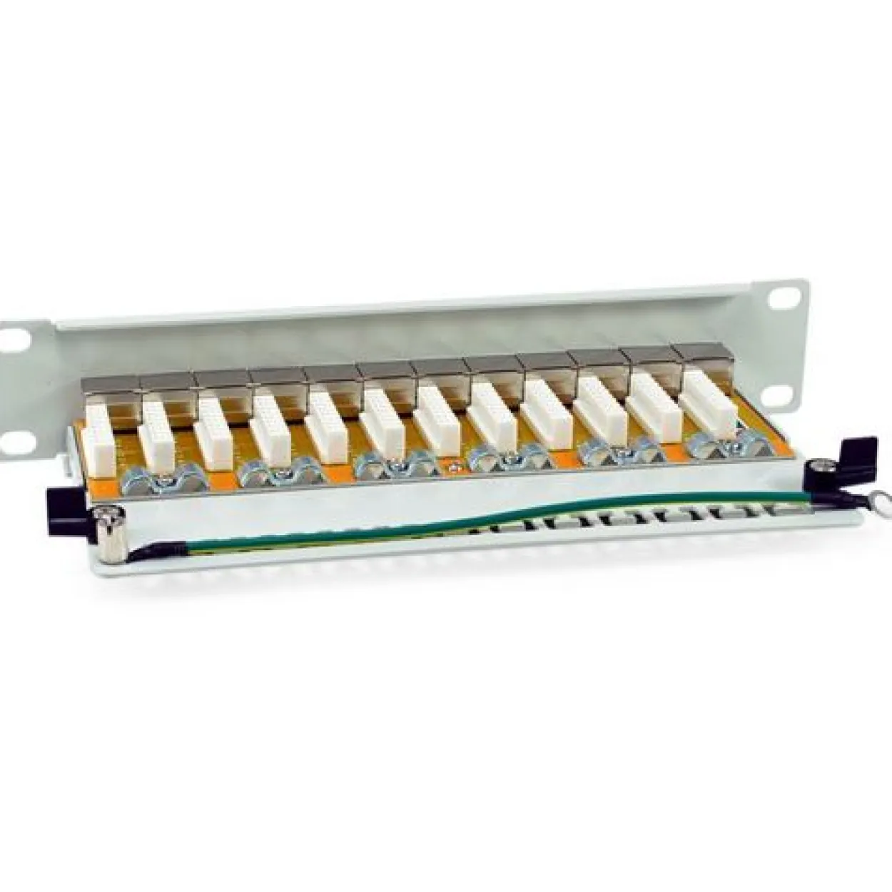 Equip Patchpanel 12x RJ45 Cat6A 10" FTP 1HE Premium hellgrau
