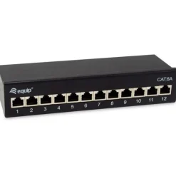 Equip Patchpanel 12x RJ45 Cat6A FTP 1HE Premium schwarz