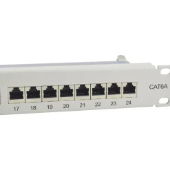 Equip Patchpanel 24x RJ45 Cat6A 19" 1HE grau