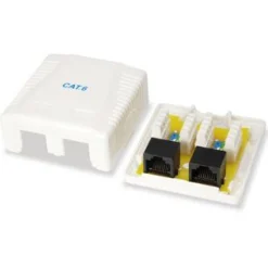 Equip RJ45 Dose 2xRJ45 Aufputz Cat6