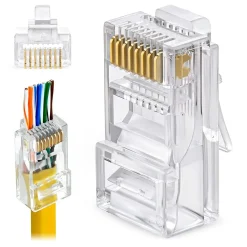 Equip Steckersatz Cat6 RJ45 UTP ungeschirmt 100Stk transpare