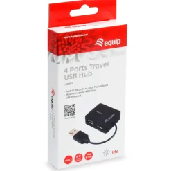 Equip USB-Hub 4Port Reise-USB Hub, schwarz