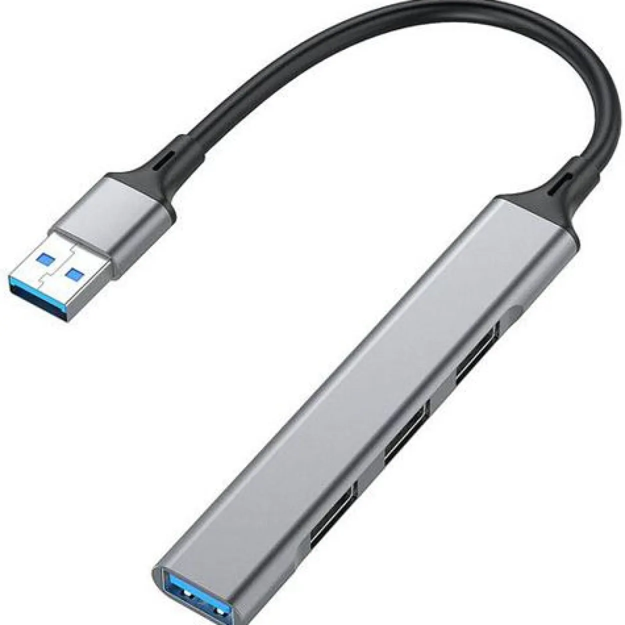 Equip USB-Hub 4-Port 1x3.0/3x2.0 USB->USB3.0 o.Netzteil grau
