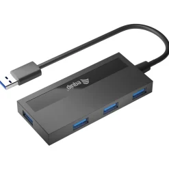 Equip USB-Hub USB 3.0 mit USB-C Adapter 4 Port schwarz