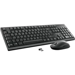 Equip Wireless Tastatur + Maus, Layout italienisch schwarz