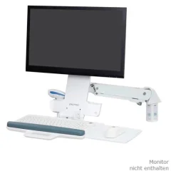 ErgoTron StyleView Sit-Stand Combo Arm 24"+Tastatur, max 13,2kg VESA 75x75/100x100mm, weiss